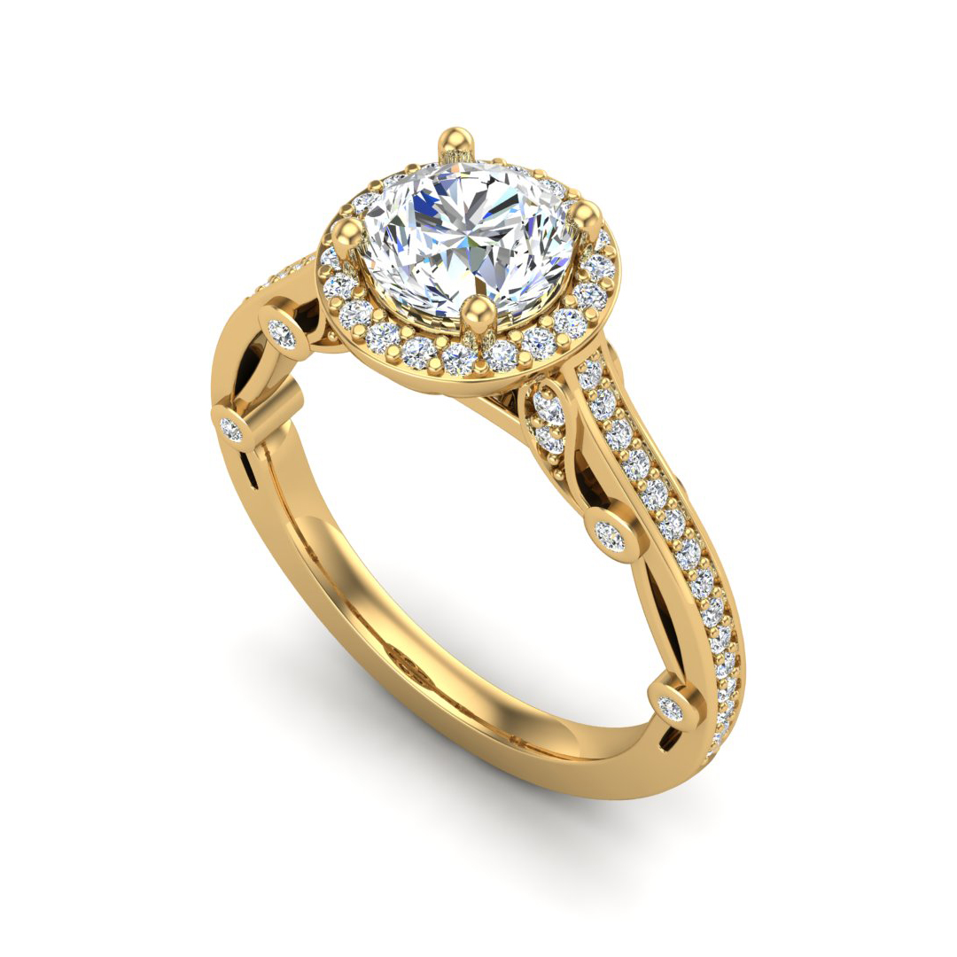 Harlow Halo Engagement Ring